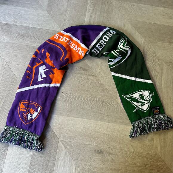 Sports Scarf Hobart William Smith Colleges Statesman Herons NCAA Fringe - Picture 2 of 8
